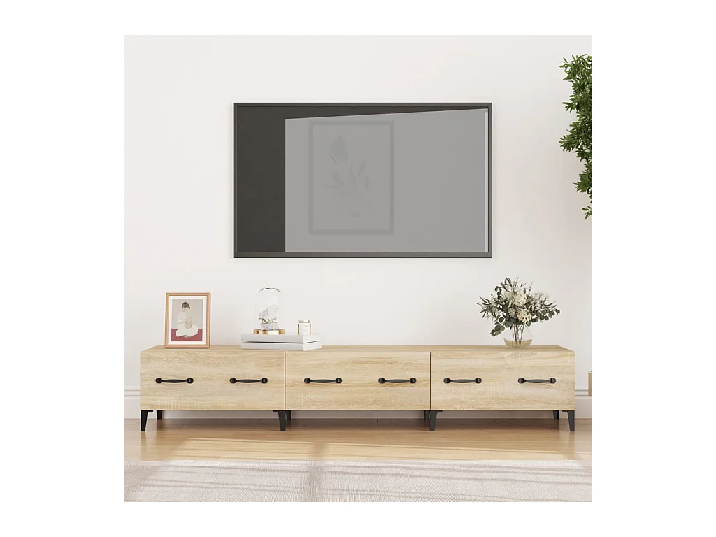 Netersel  Meuble TV Chêne sonoma 150x34,5x30 cm Bois d'ingénierie