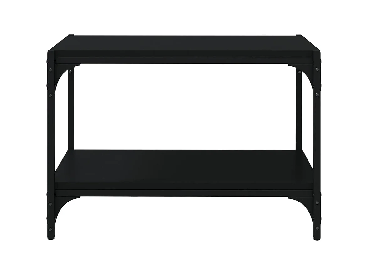 Foster City  Meuble TV Noir 60x33x41 cm Bois d'ingénierie et acier