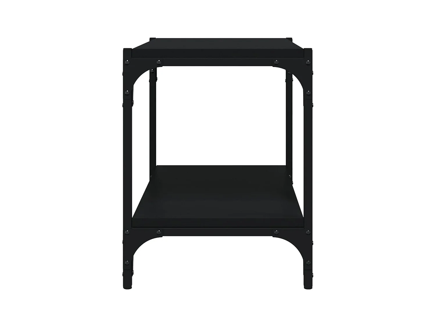 Foster City  Meuble TV Noir 60x33x41 cm Bois d'ingénierie et acier