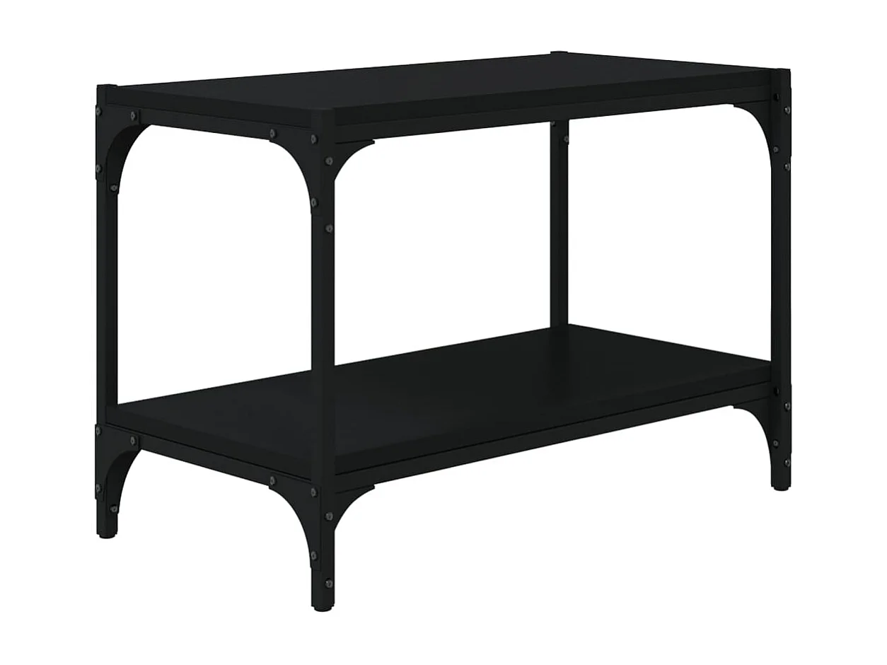 Foster City  Mueble para TV madera contrachapada y acero negro 60x33x41 cm