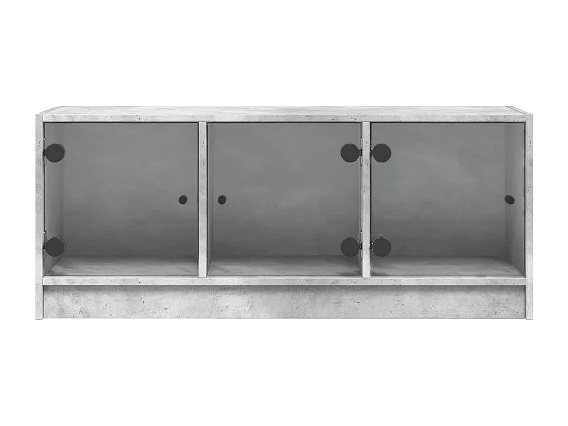 Ilgar  Tv-meubel met glazen deuren 102x37x42 cm betongrijs