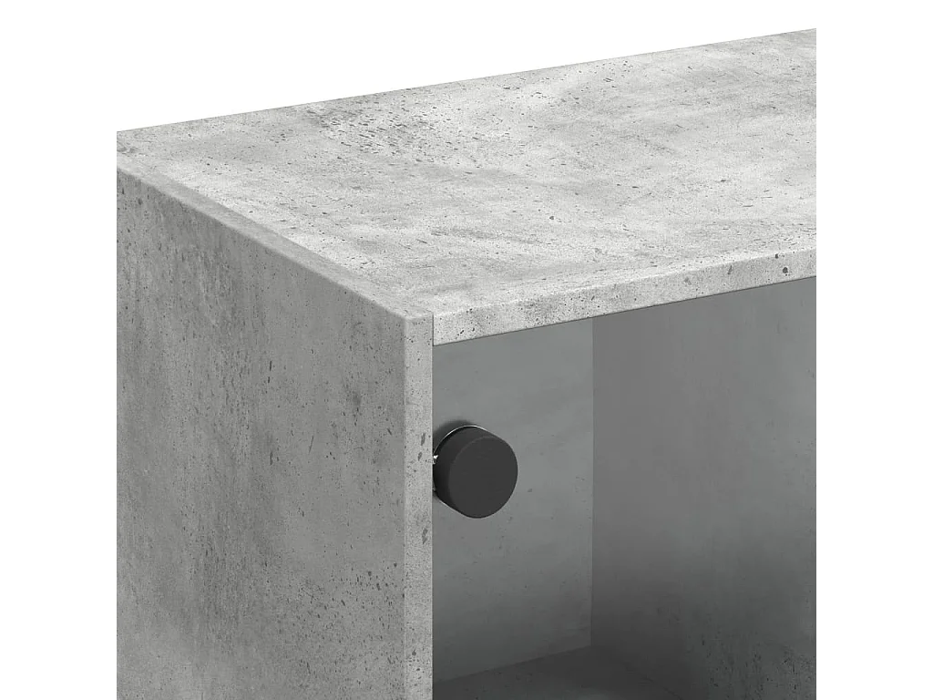 Ilgar  Tv-meubel met glazen deuren 102x37x42 cm betongrijs