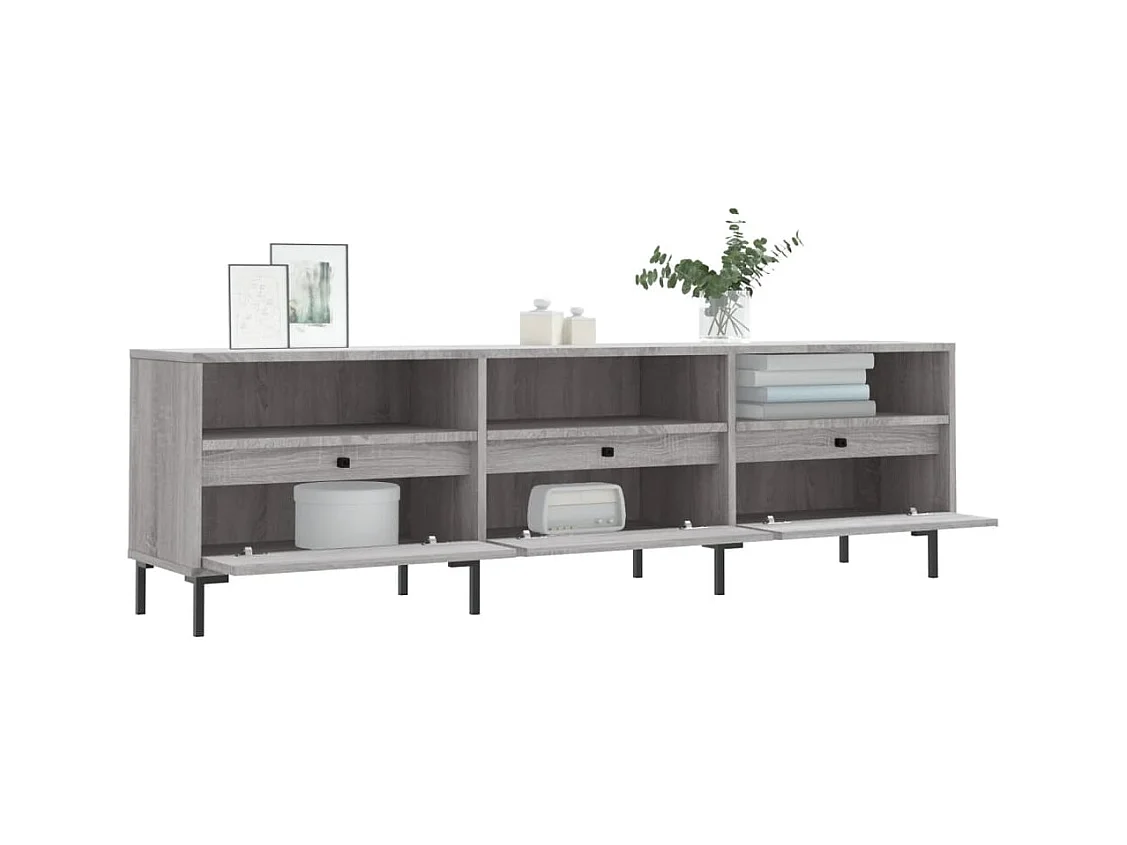 Fem  Meuble TV sonoma gris 150x30x44,5 cm bois d'ingénierie