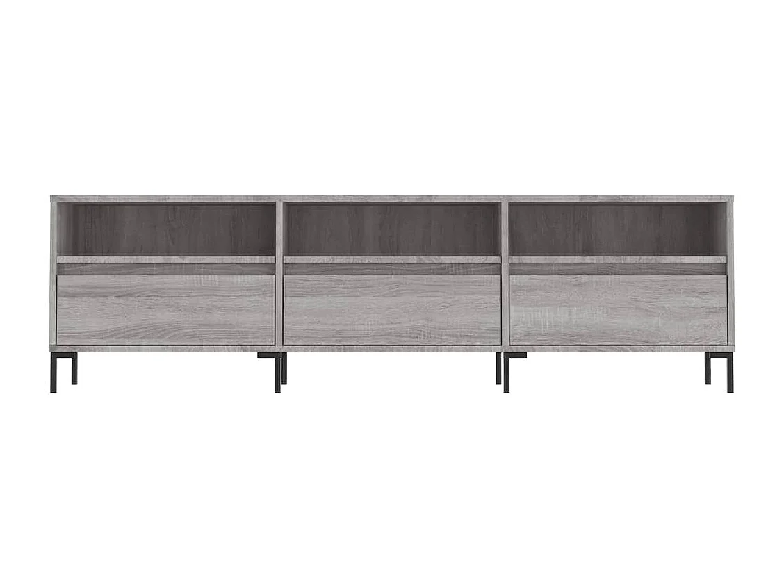 Fem  Mueble para TV madera contrachapada gris Sonoma 150x30x44,5 cm