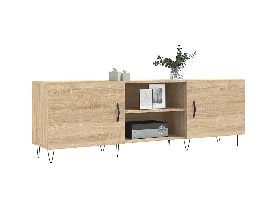 Rivka  Tv-meubel 150x30x50 cm bewerkt hout sonoma eikenkleurig