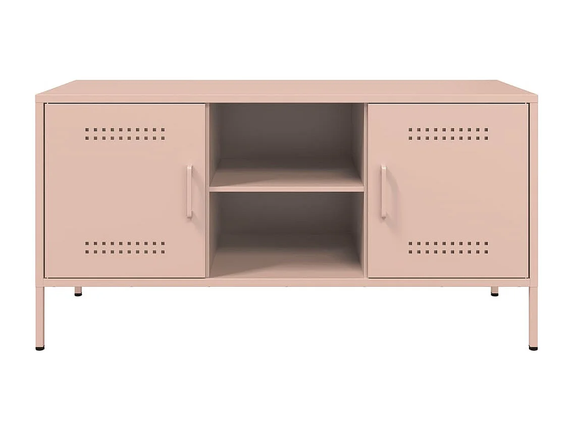 Lampasas  Meuble TV rose 100,5x39x50,5 cm acier