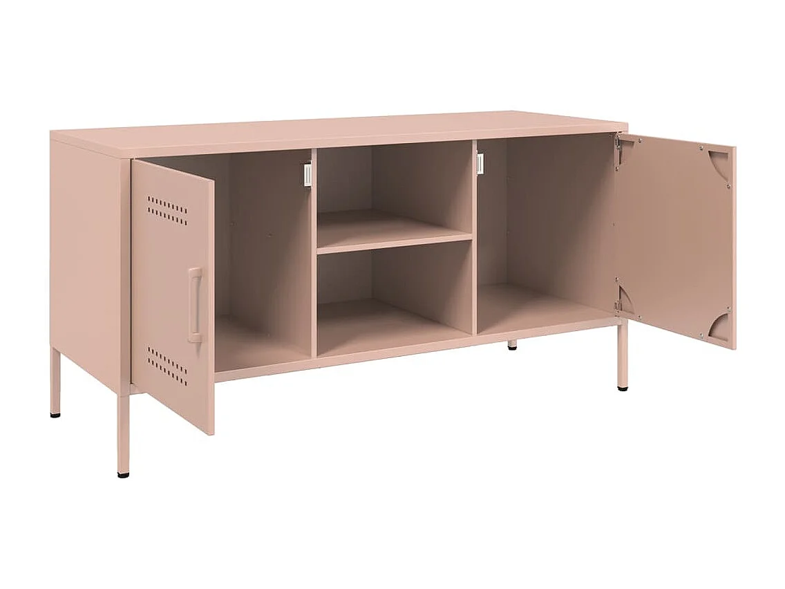 Lampasas  Meuble TV rose 100,5x39x50,5 cm acier