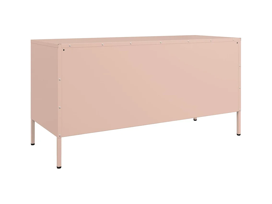 Lampasas  Tv-meubel 100,5x39x50,5 cm staal roze