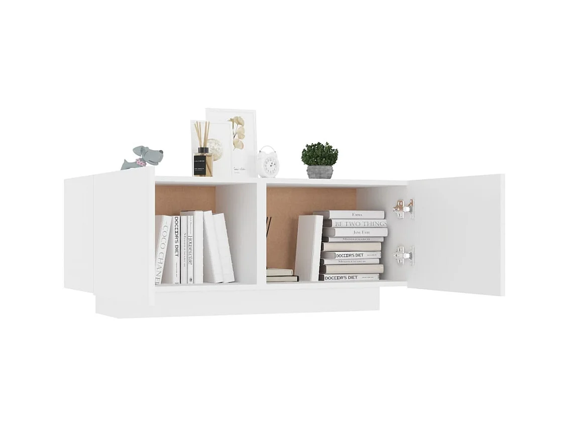 Westwego  Tv-meubel 100x35x40 cm bewerkt hout wit