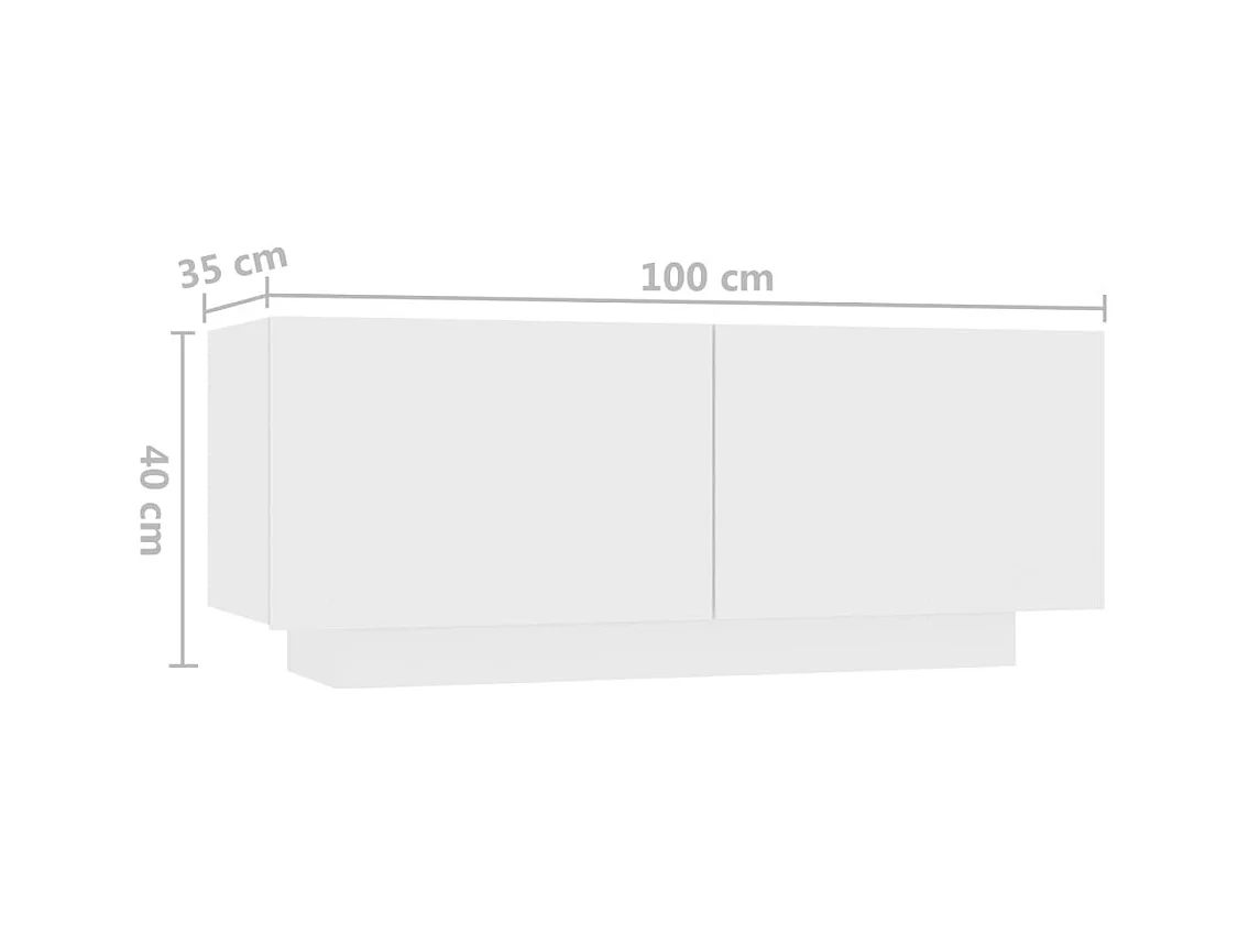 Westwego  Tv-meubel 100x35x40 cm bewerkt hout wit