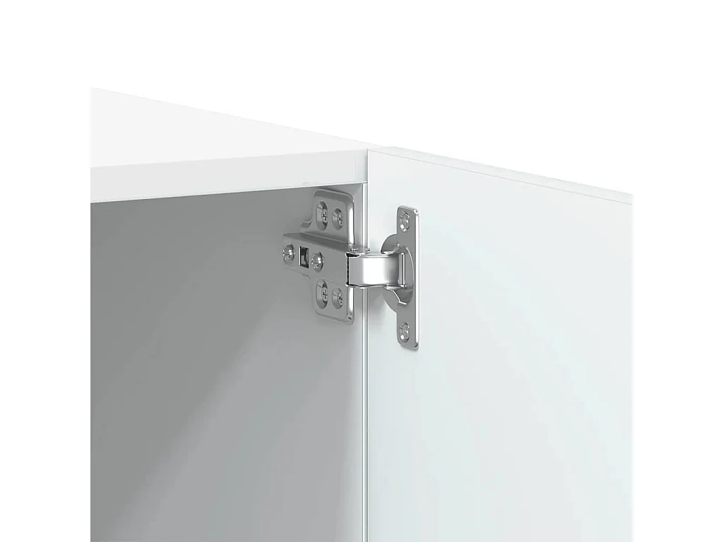 Westwego  Meuble TV Blanc 100x35x40 cm Aggloméré