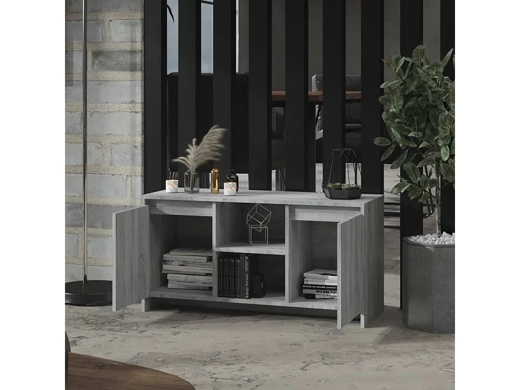 Atkinson  Tv-meubel 102x37,5x52,5 cm bewerkt hout grijs sonoma eikenkleur