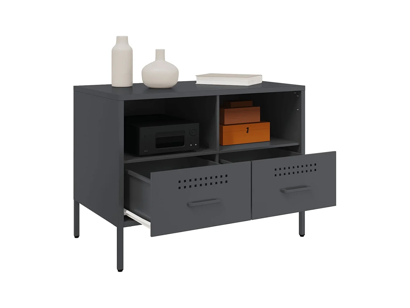 Dundrum  Meubles TV 2 pcs anthracite 68x39x50,5 cm acier