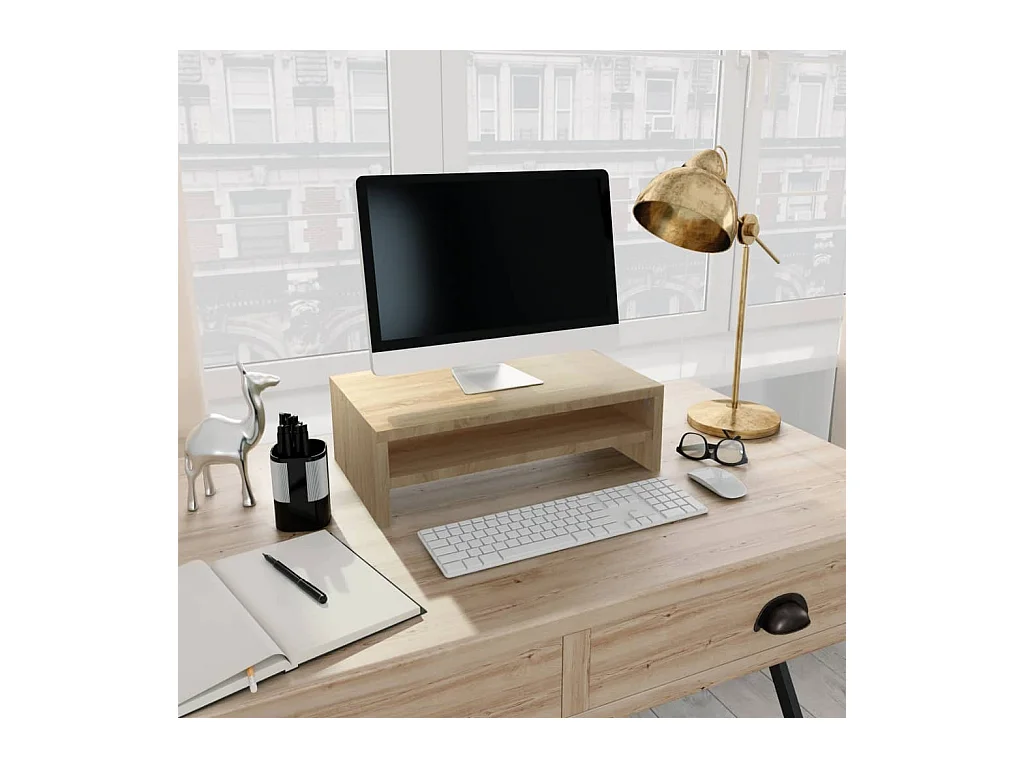 Prolenta Premium -  Support de moniteur Chêne sonoma 42x24x13 cm Bois d’ingénierie