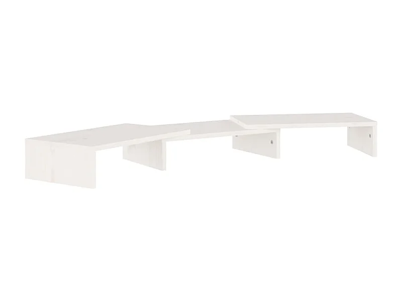 Prolenta Premium -  Support de moniteur Blanc 80x24x10,5 cm Bois de pin solide