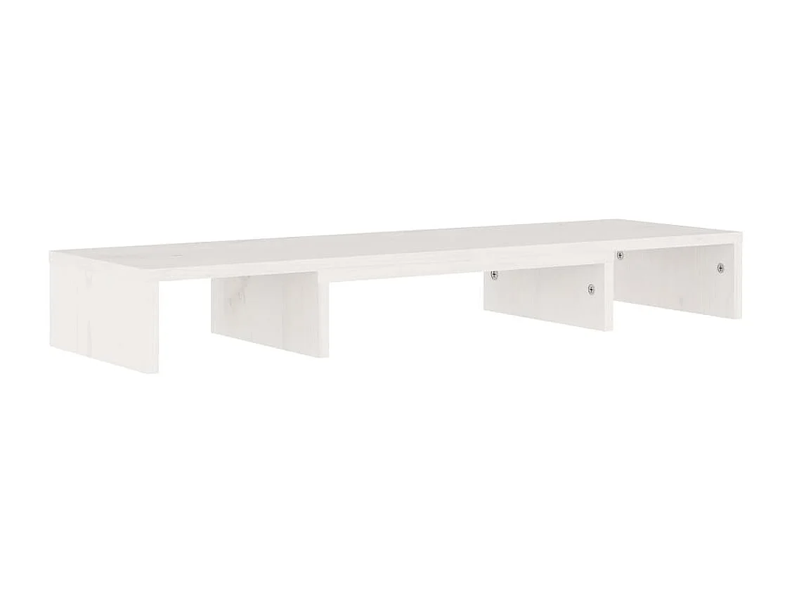 Prolenta Premium -  Support de moniteur Blanc 80x24x10,5 cm Bois de pin solide