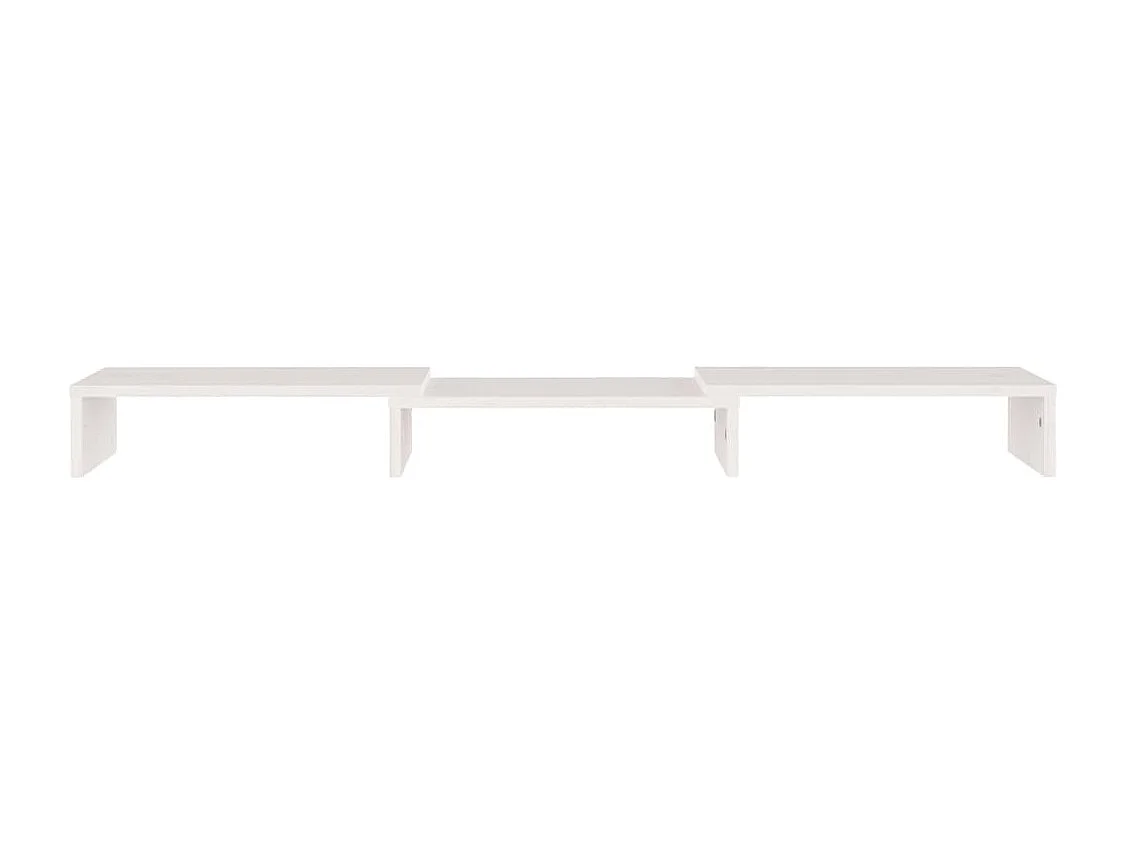 Prolenta Premium -  Support de moniteur Blanc 80x24x10,5 cm Bois de pin solide
