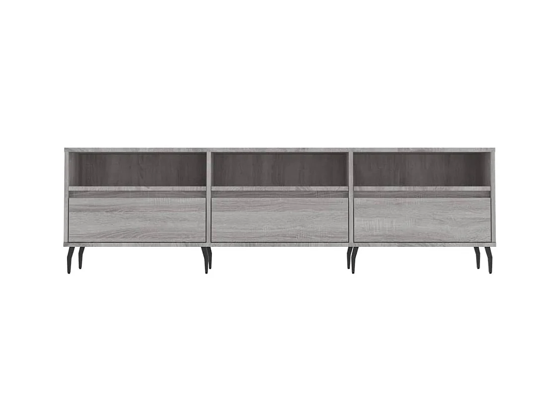Lommel  Mueble para TV madera contrachapada gris Sonoma 150x30x44,5 cm