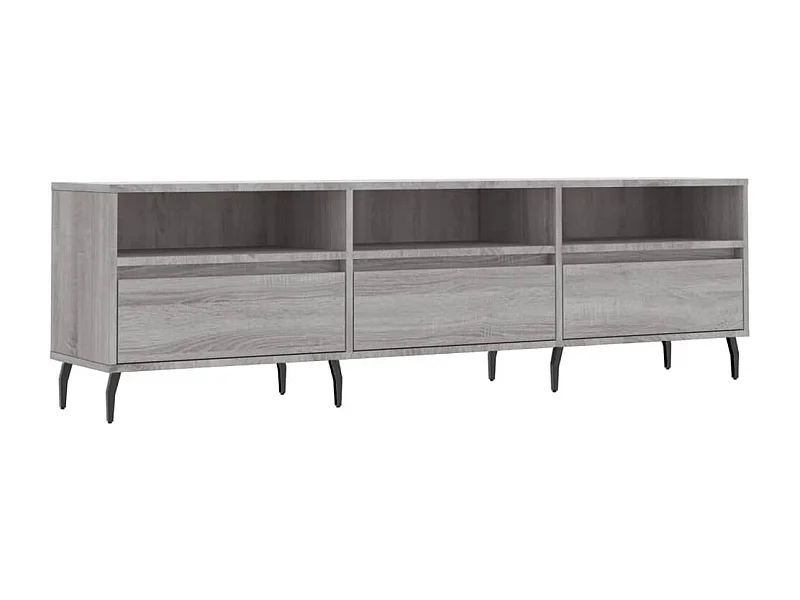 Lommel  Meuble TV sonoma gris 150x30x44,5 cm bois d'ingénierie