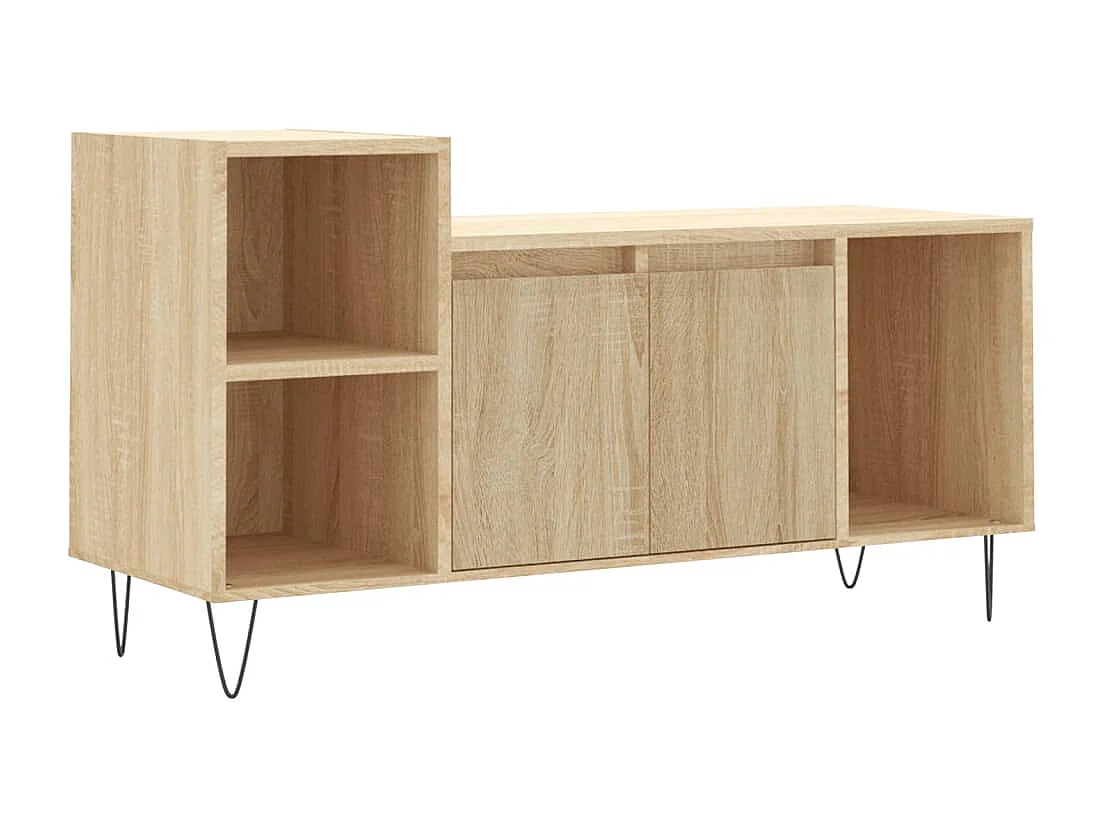 Erinor  Mueble para TV madera contrachapada roble Sonoma 100x35x55 cm