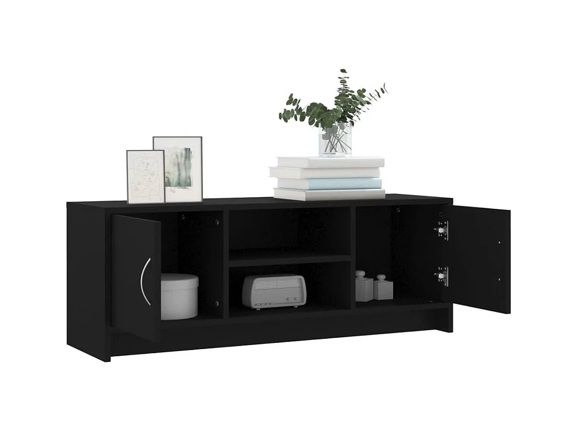 Jonah  Meuble TV noir 102x30x37,5 cm bois d'ingénierie