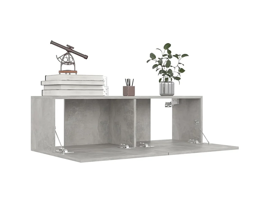 Sultan  Meubles TV 4 pcs Gris béton 100x30x30 cm Bois d'ingénierie