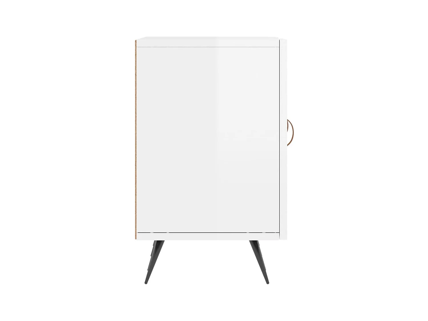 Arlo  Meuble TV blanc brillant 150x30x50 cm bois d'ingénierie