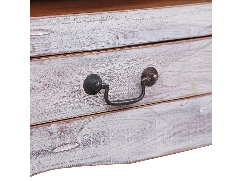 Marie-Luce  Tv-meubel 120x30x40 cm massief mahoniehout wit