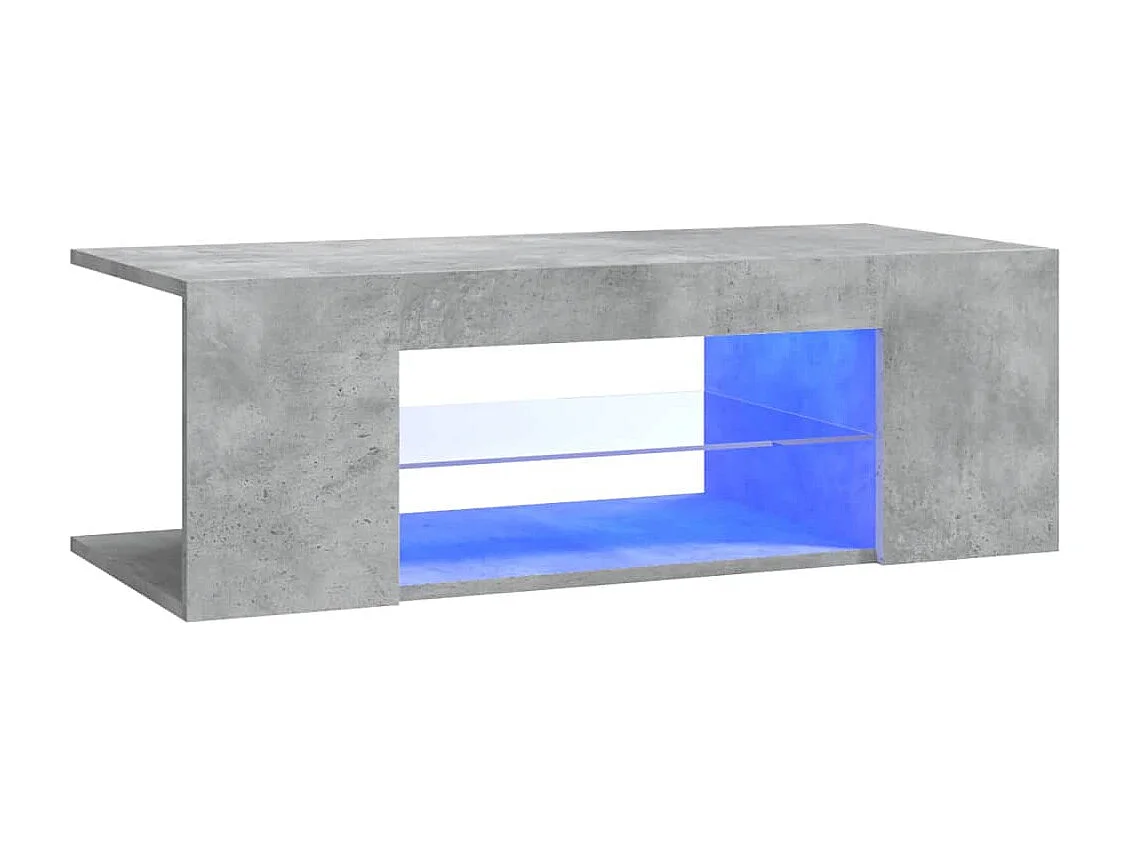 Crijn  Meuble TV avec lumières LED gris béton 90x39x30 cm