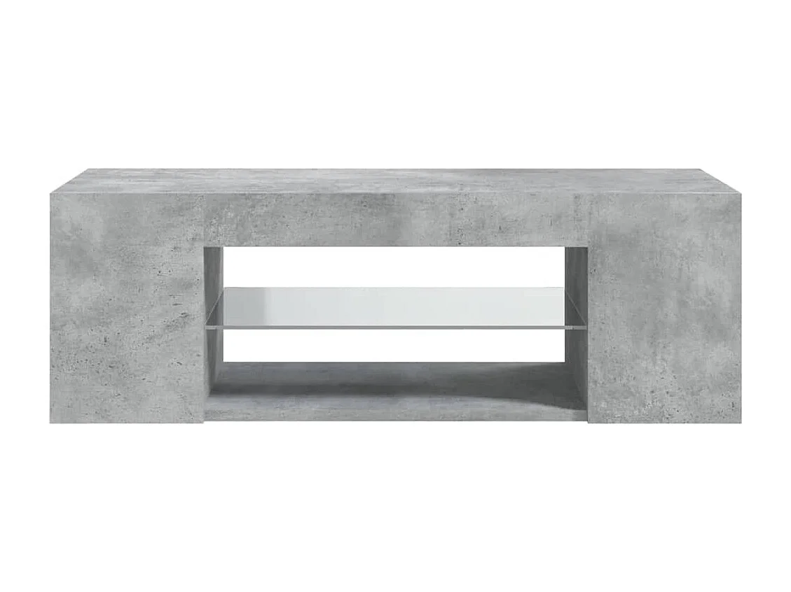 Crijn  Meuble TV avec lumières LED gris béton 90x39x30 cm