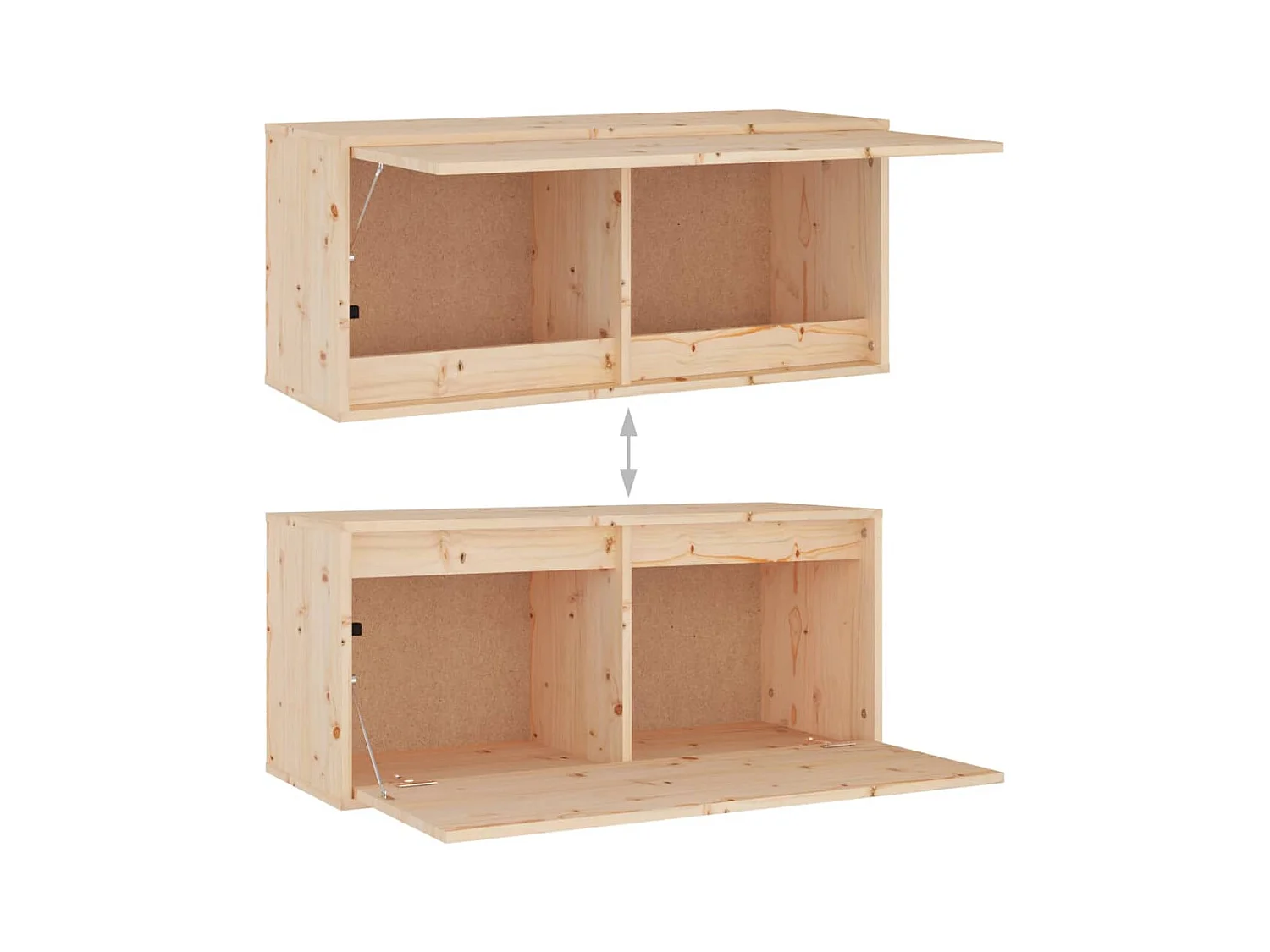 Dirkin  Meubles TV 4 pcs Bois massif de pin