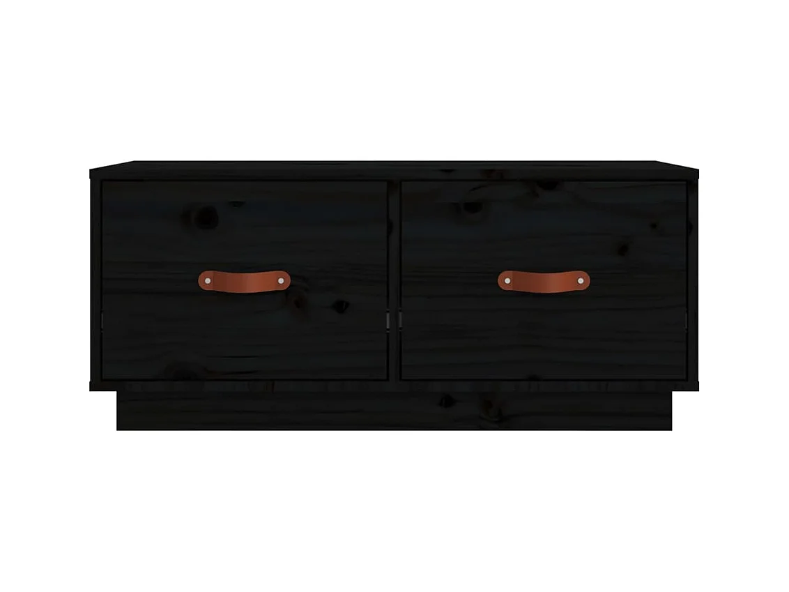 Rorik  Tv-meubel 80x34x35 cm massief grenenhout zwart