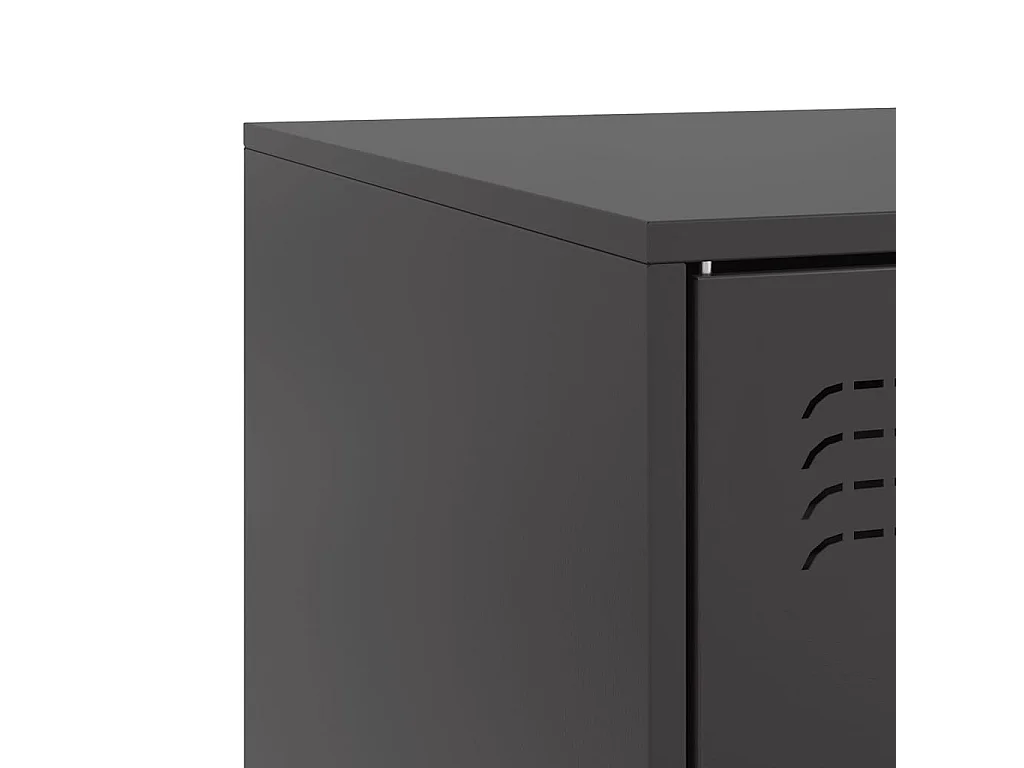 Borrego Springs  Meubles TV 2 pcs noir 67x39x44 cm acier