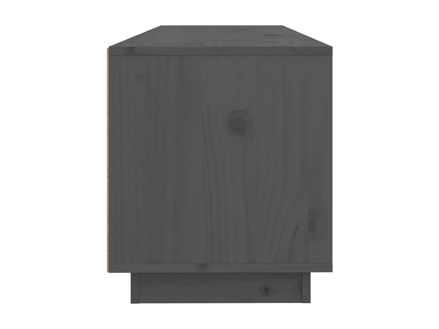 Malindra  Tv-meubel 100x34x40 cm massief grenenhout grijs