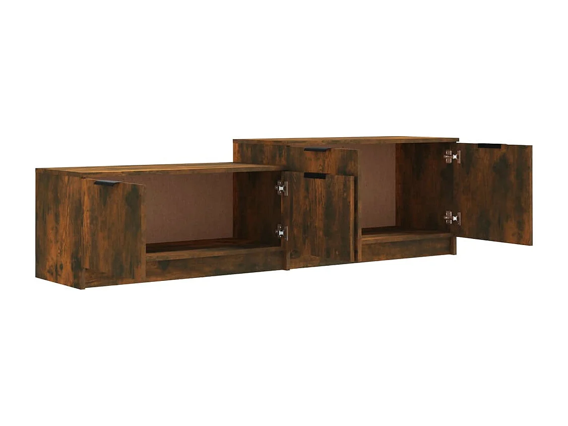 Nail  Tv-meubel 158,5x36x45 cm bewerkt hout gerookt eikenkleurig