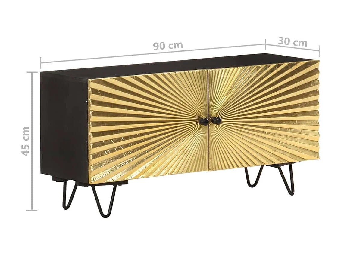 Garden Furniture -  Tv-meubel 90x30x45 cm massief mangohout