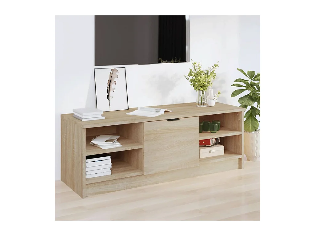 Hilrik  Meuble TV Chêne sonoma 102x35,5x36,5 cm Bois d'ingénierie