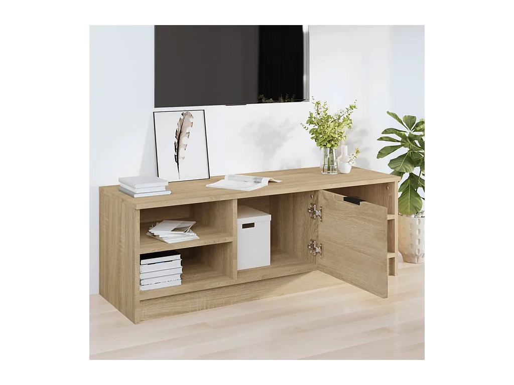 Hilrik  Meuble TV Chêne sonoma 102x35,5x36,5 cm Bois d'ingénierie