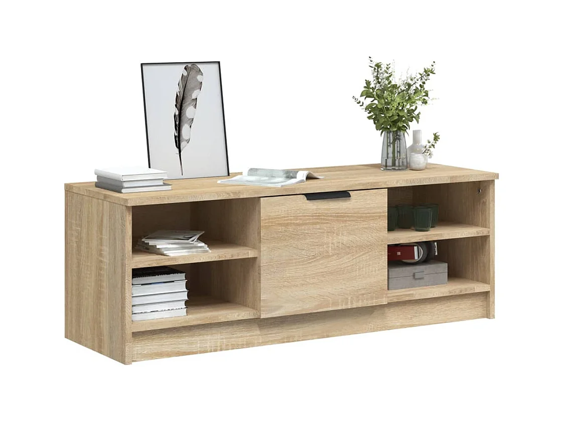Hilrik  Tv-meubel 102x35,5x36,5 cm bewerkt hout sonoma eikenkleurig