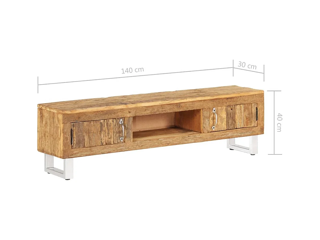 Garden Furniture -  Meuble TV Bois de récupération massif 140x30x40 cm