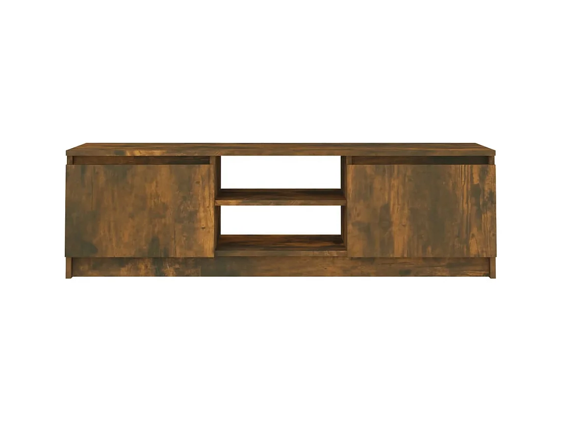 Gene Scott  Meuble TV Chêne fumé 120x30x35,5 cm Bois d'ingénierie