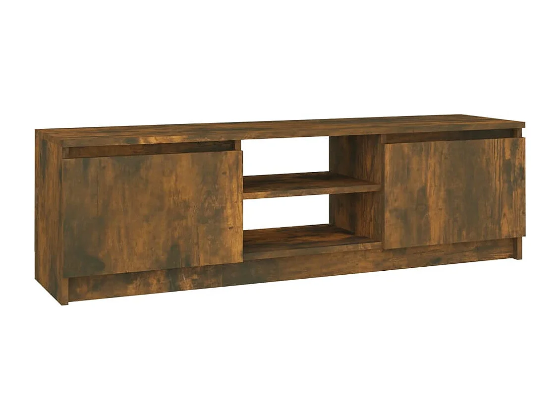 Gene Scott  Meuble TV Chêne fumé 120x30x35,5 cm Bois d'ingénierie