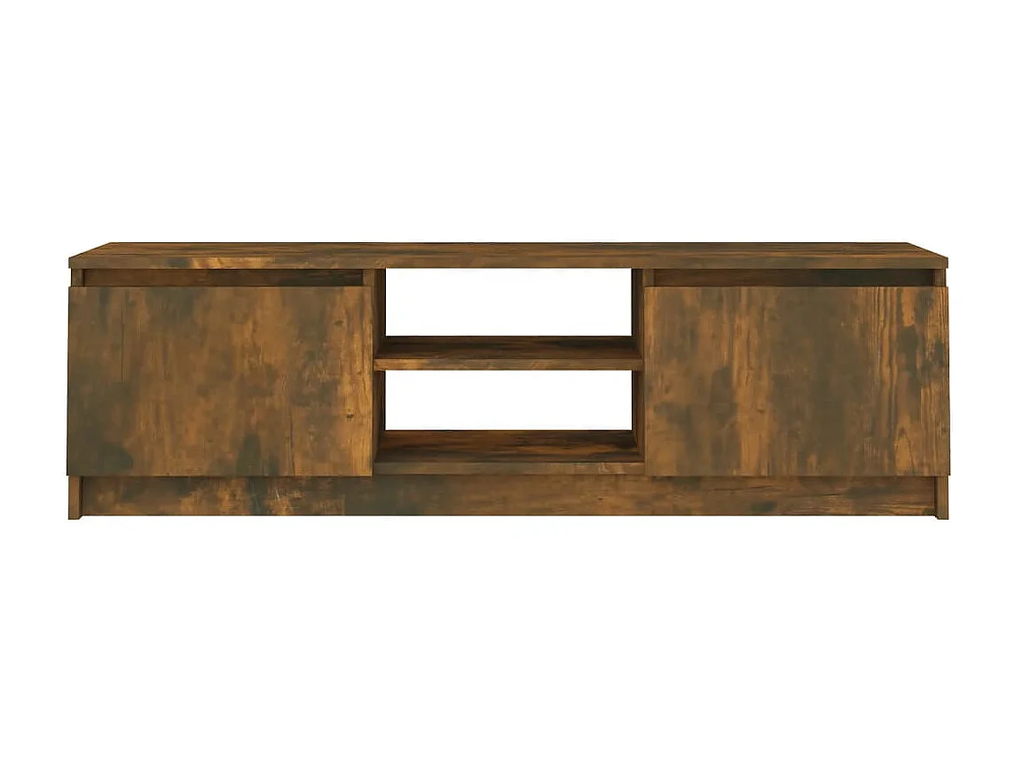 Gene Scott  Meuble TV Chêne fumé 120x30x35,5 cm Bois d'ingénierie