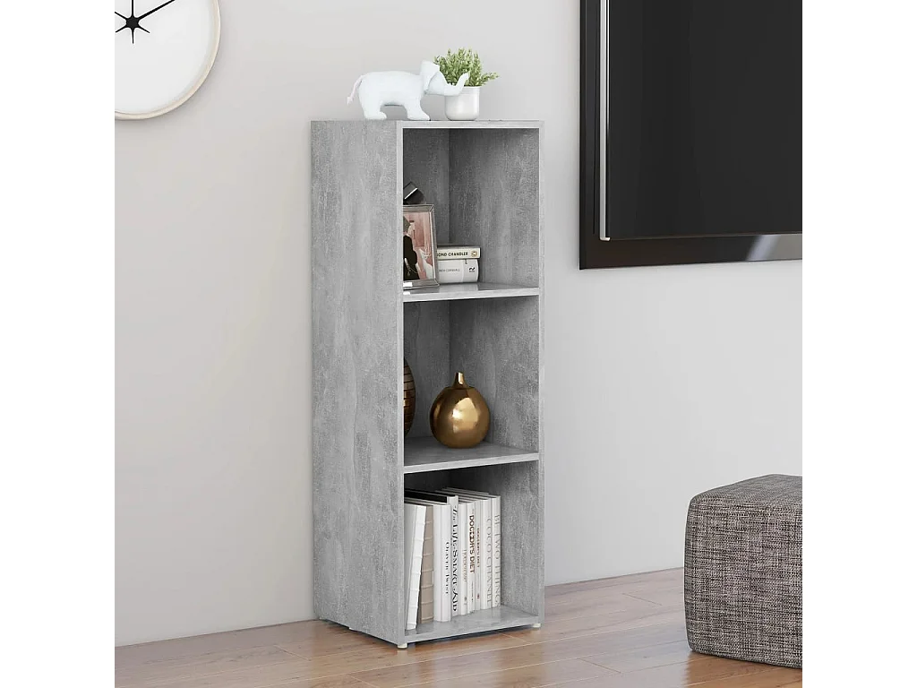 Cootehall  Meuble TV gris béton 107x35x37 cm bois d’ingénierie