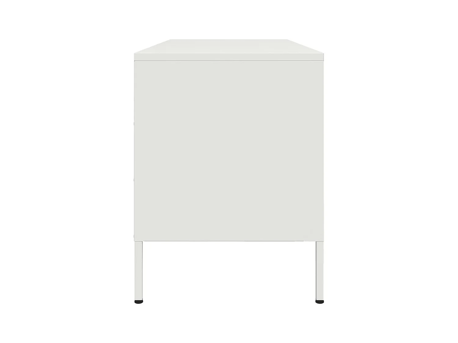 Yelda  Meuble TV blanc 100,5x39x50,5 cm acier