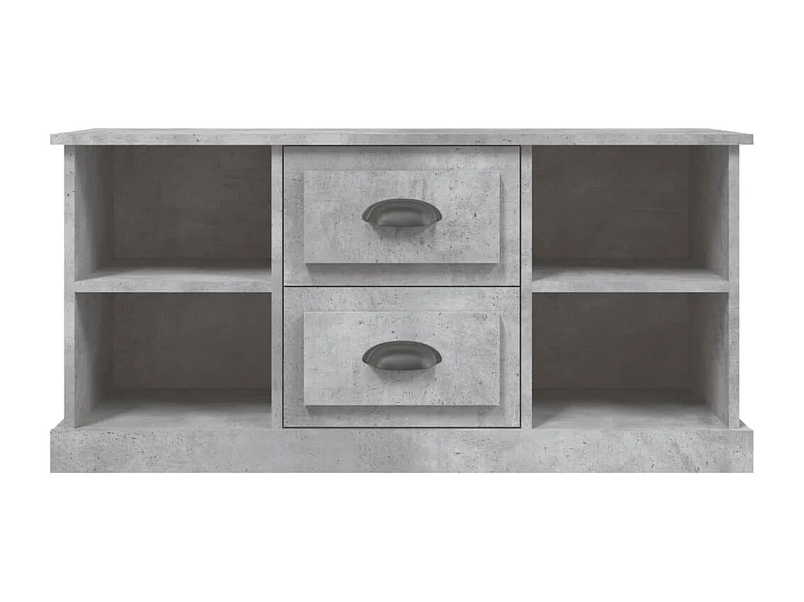 Dralinor  Meuble TV gris béton 99,5x35,5x48 cm bois d'ingénierie