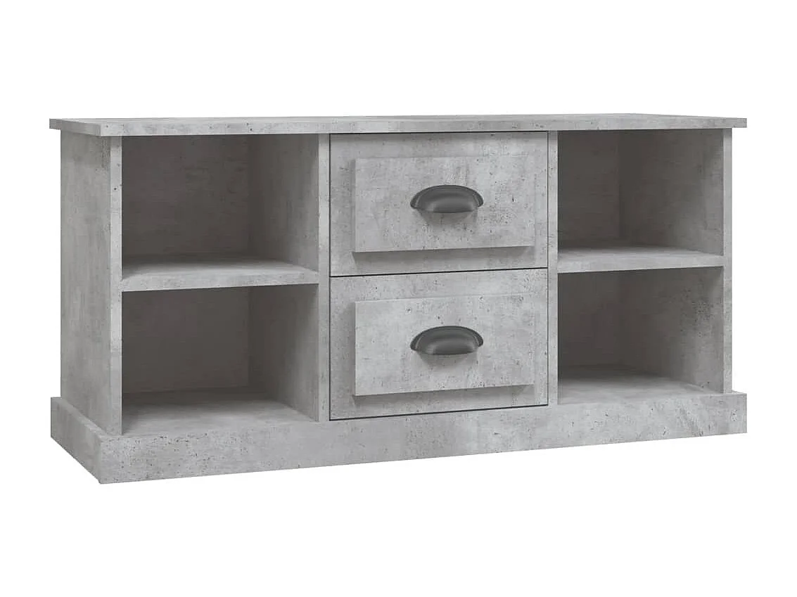 Dralinor  Meuble TV gris béton 99,5x35,5x48 cm bois d'ingénierie