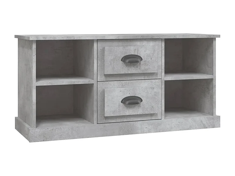 Dralinor  Meuble TV gris béton 99,5x35,5x48 cm bois d'ingénierie
