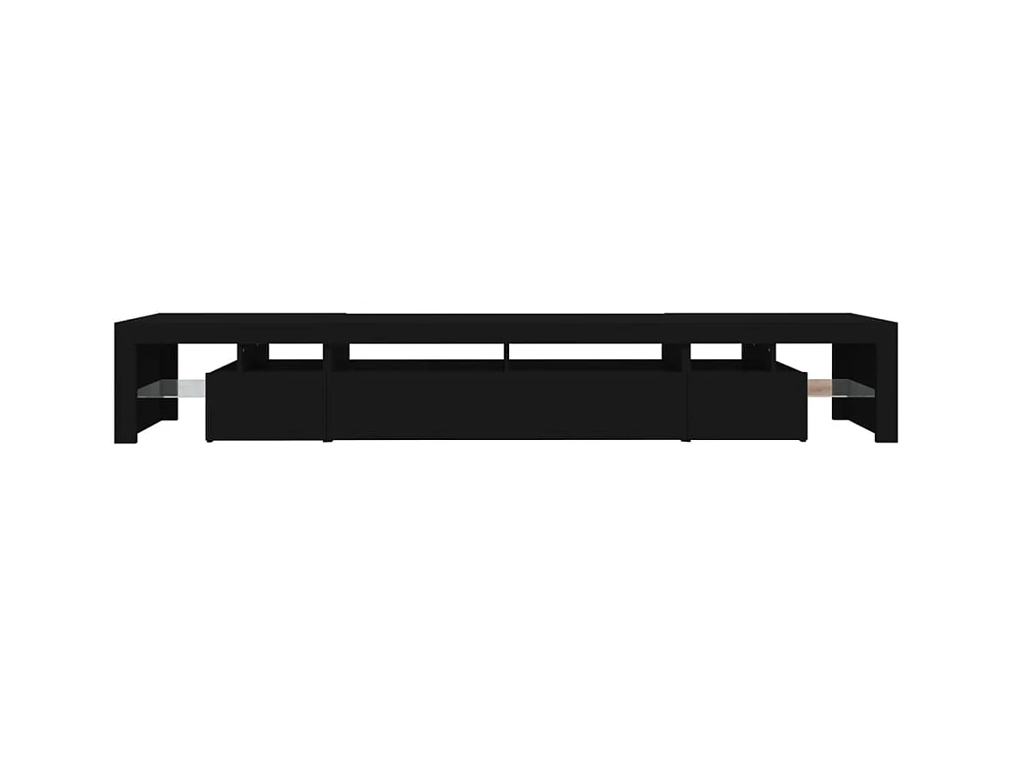 Tahlequah  Meuble TV avec lumières LED Noir 260x36,5x40 cm