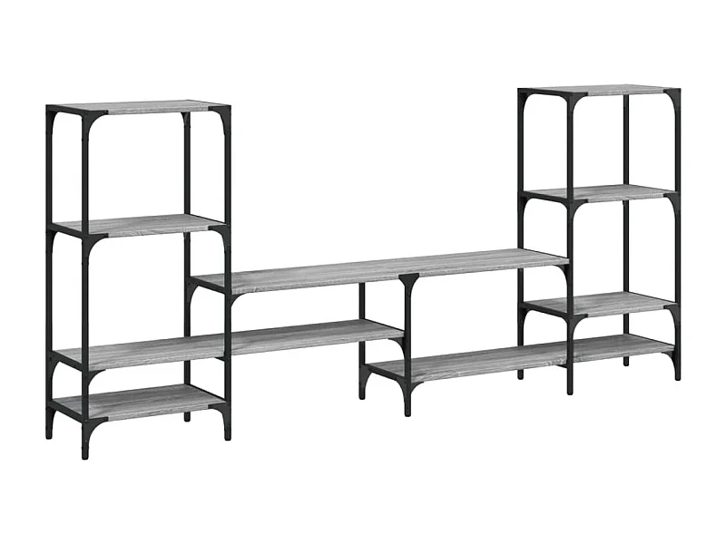 Cilyra  Meuble TV sonoma gris 206,5x28,5x95 cm bois d'ingénierie